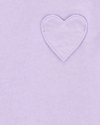 Product image 2 of Toddler Heart Pocket Short-Sleeve Fashion Top - Purple