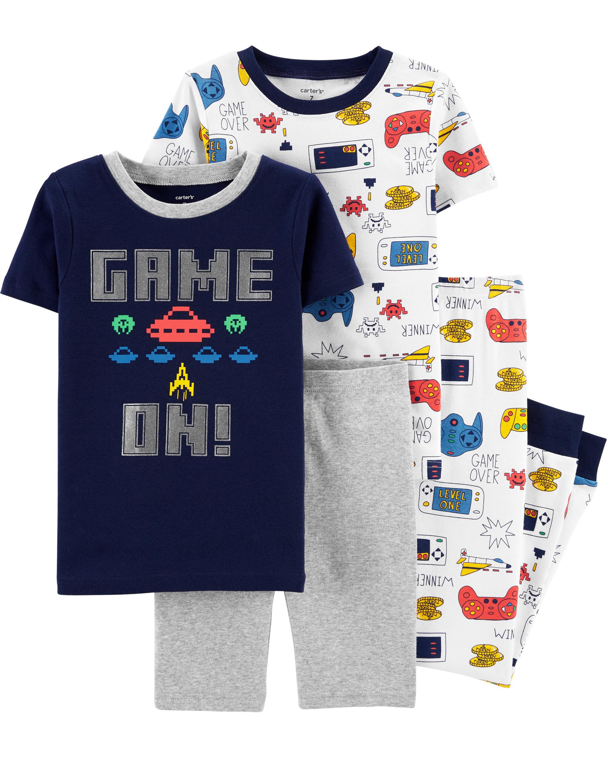 NEW Carter/'s Boys 4 Piece Don/'t Wake Bear Cotton PJs NWT 7 12 14 year