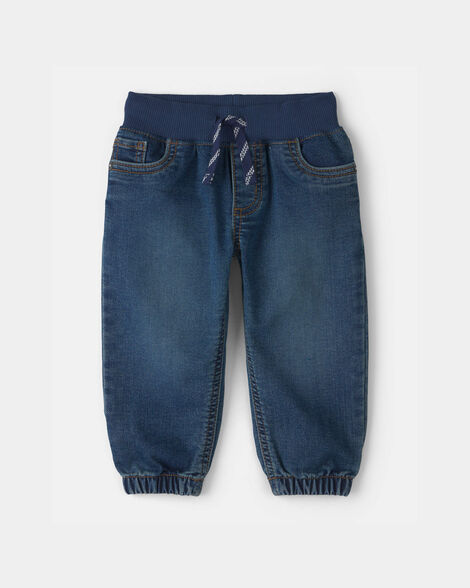 Baby Boy Denim Jogger - Dark Wash