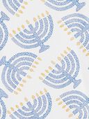 Blue - Adult 2-Piece Hanukkah 100% Snug Fit Cotton Pajamas, Selected