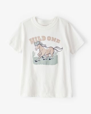Toddler Dune Shark Short-Sleeve Graphic Tee - Khaki