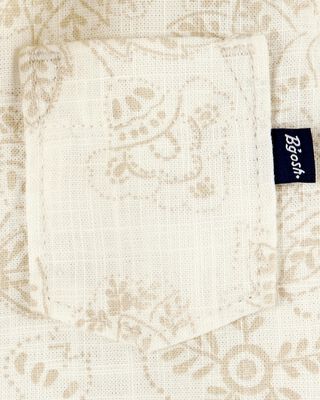 Product image 2 of Baby Tropical Paisley Cotton Short-Sleeve Top - Cream