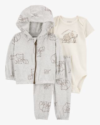 Product image 1 of Baby 3-Piece Elephant Little Jacket Set