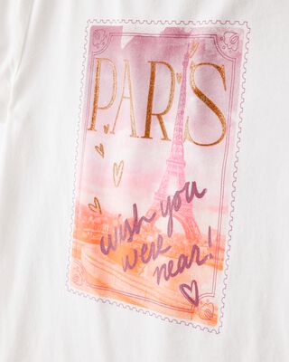 Product image 2 of Kid Paris Short-Sleeve Graphic Tee - White
