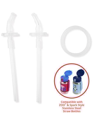 Product image 1 of Stainless Steel Straw Bottle Extra Straws - 2-Pack