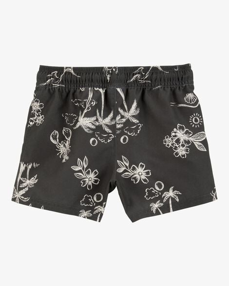Toddler Palm Tree Swim Trunks