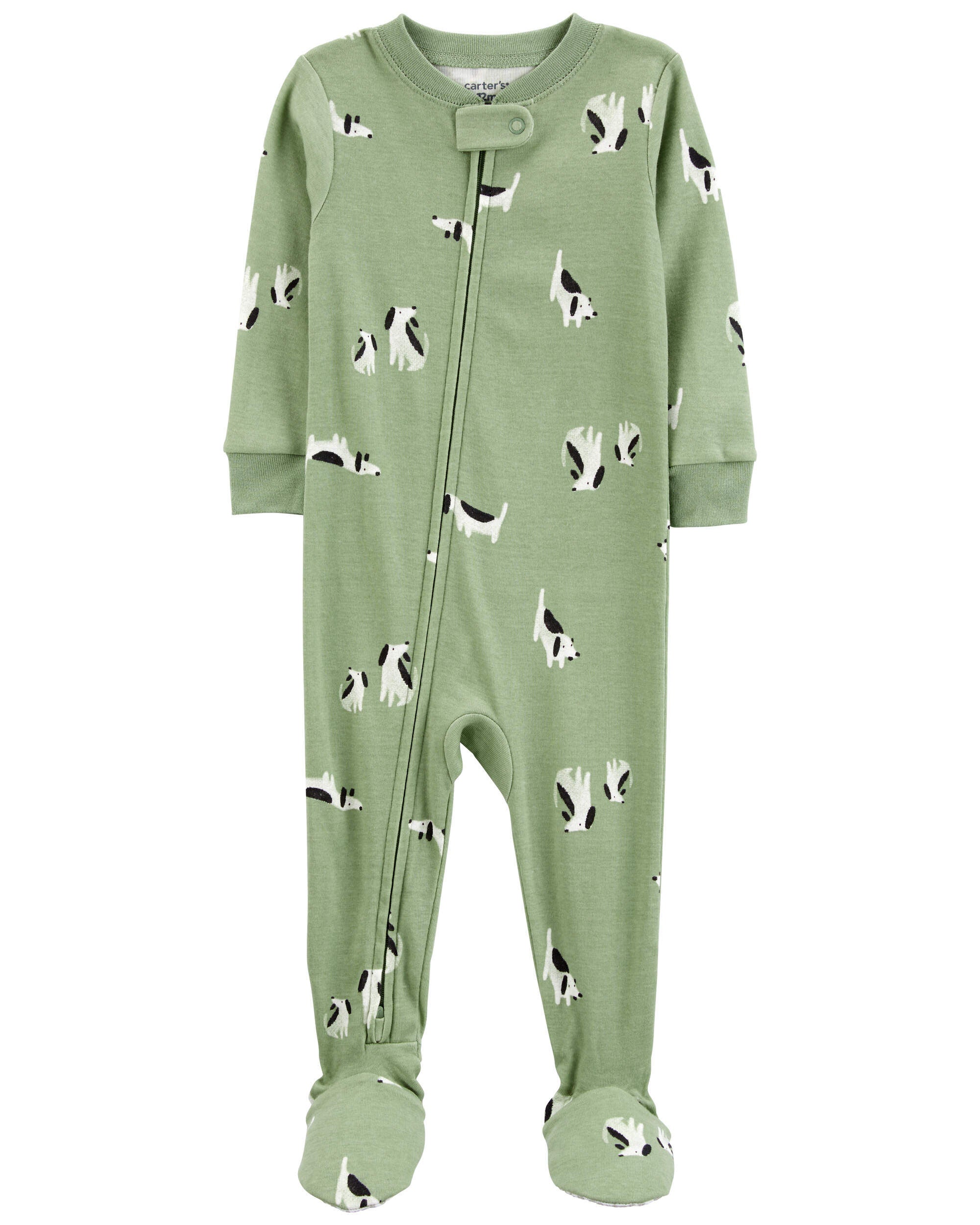 Baby 1 Piece Dog 100 Snug Fit Cotton Footie Pajamas Carter s Carter s