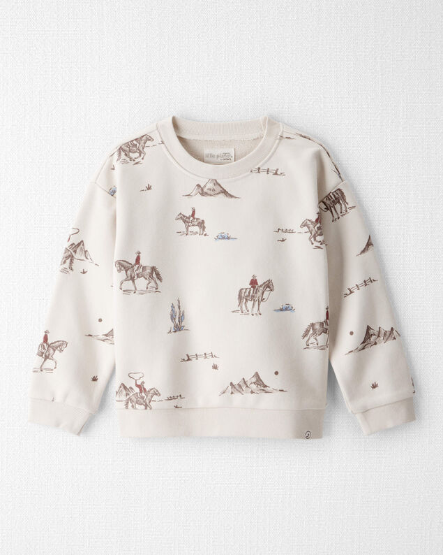 Product image 1 of Toddler French Terry Sweatshirt Made with Organic Cotton in Western Rodeo Print