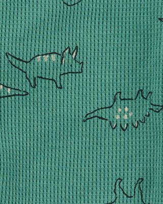 Product image 2 of Toddler 1-Piece Dinosaur Thermal Footie Pajamas