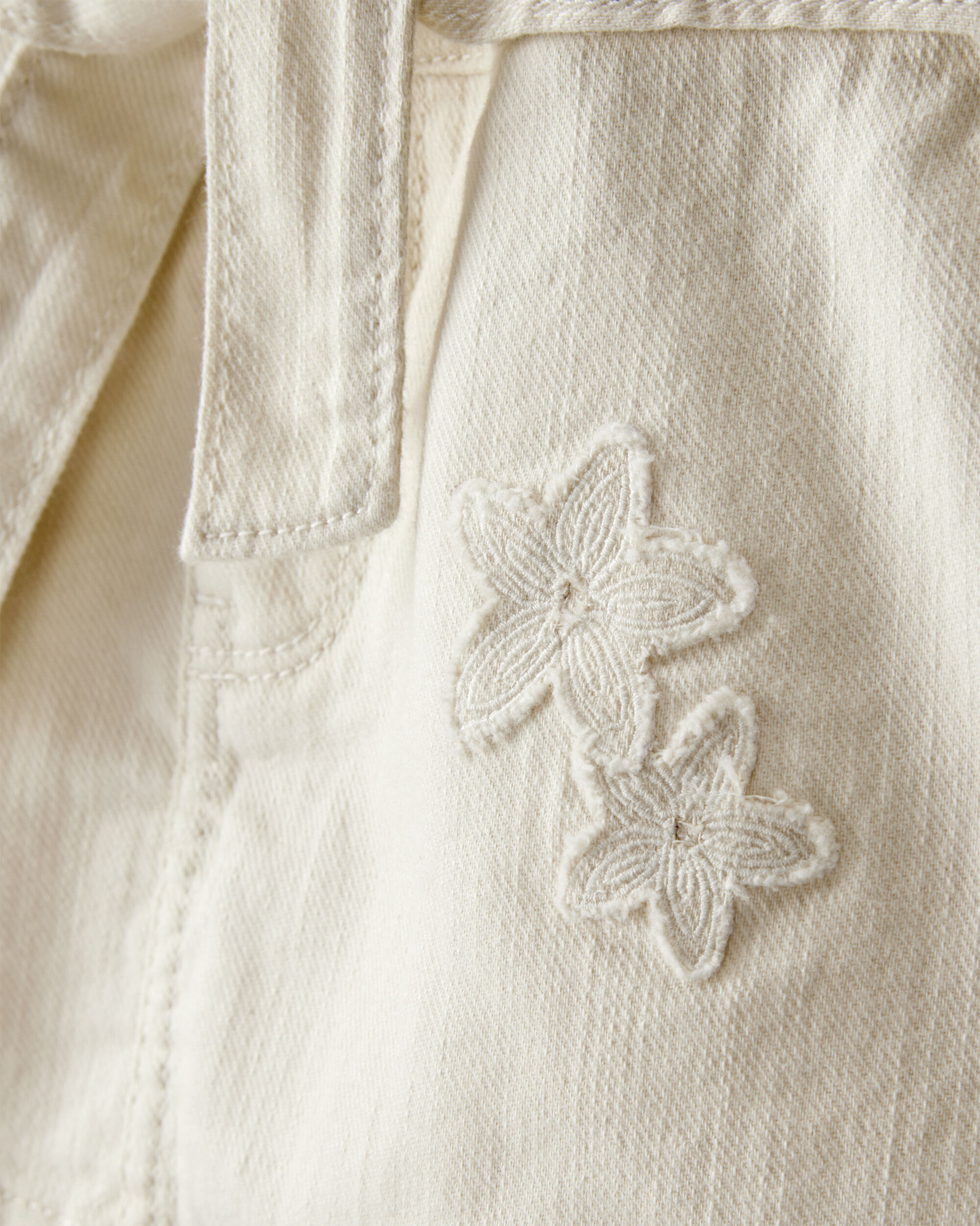 Baby Girl Embroidered Cotton Long-Sleeve Dress - White