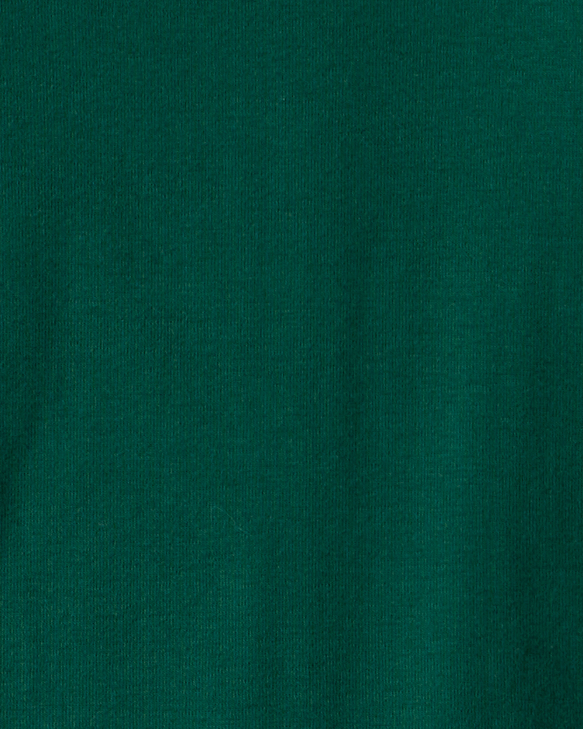 Kid Snowman Fair Isle Cotton Long-Sleeve Snug Fit 2-Piece Pajamas - Green/White