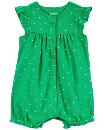 Baby Polka Dot Butterfly Snap-Up Romper