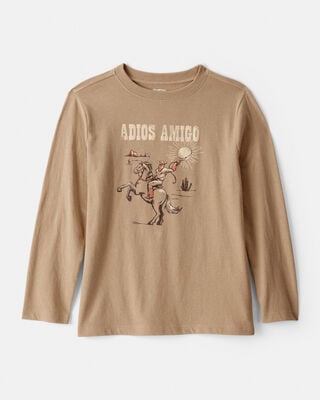 Boys Smores Long-Sleeve Graphic Tee - Brown