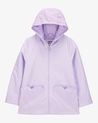Product image 1 of Kid Heart Pockets Rain Jacket - Purple