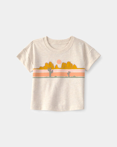 Baby Boy Cactus Desert Graphic Tee - Cream