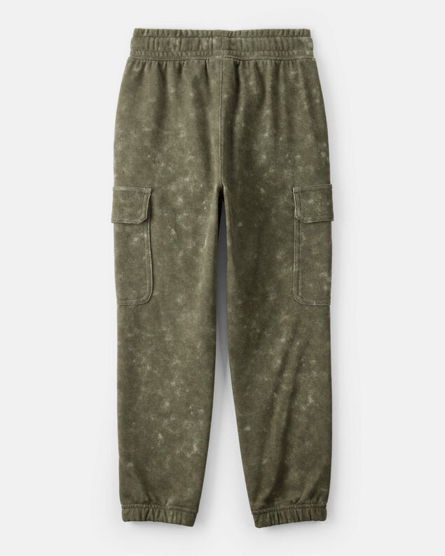 Product image 2 of Boys Acid Wash Print French Terry Joggers - Green