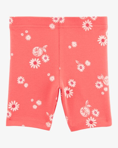  Product image 2 of Toddler Floral Bike Shorts - Orange