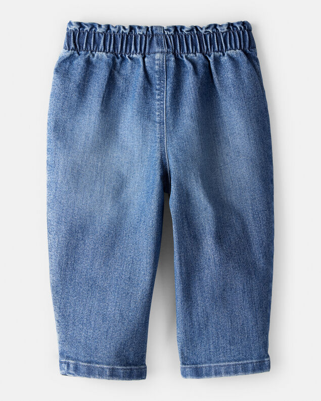 Product image 2 of Baby Girl Heart Pocket Barrel Jeans - Blue
