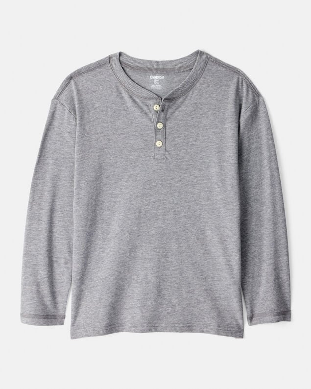 Product image 1 of Boys Long-Sleeve Henley - Grey