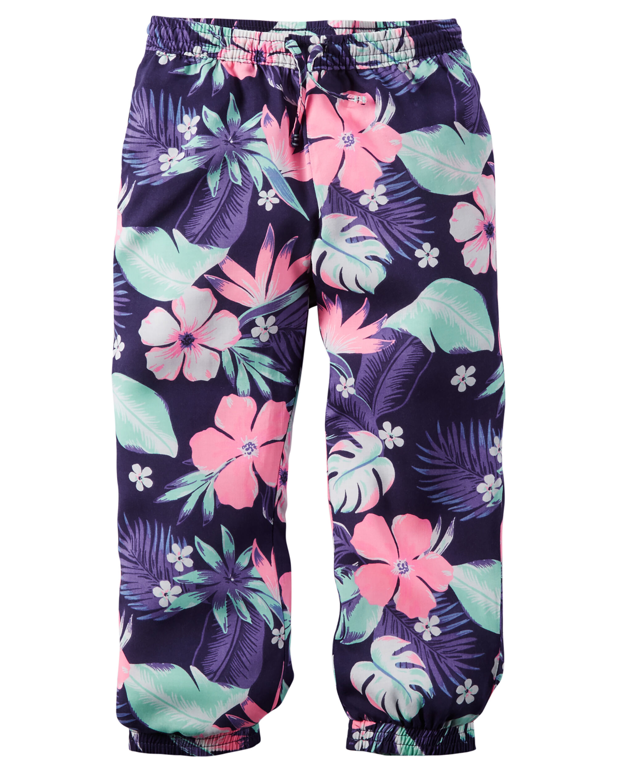 tropical print joggers