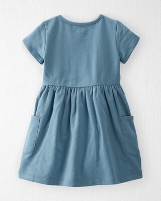 Product image 2 of Toddler Organic Cotton Pocket Dress in Cottage Blue