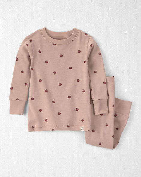 Baby Girl 2-Piece Organic Cotton Pajamas in Apples