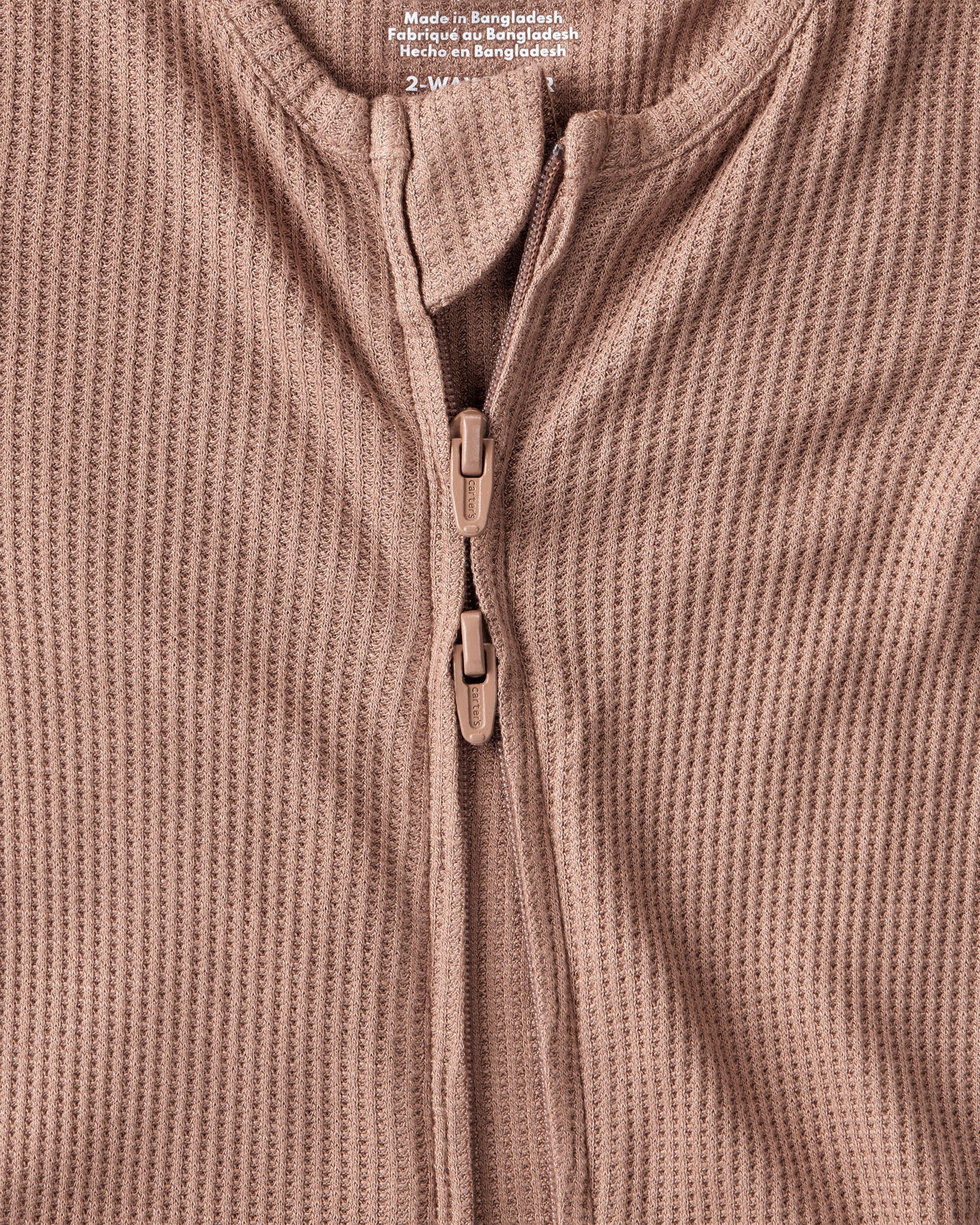 Baby Solid PurelySoft Long-Sleeve 2-Way Zip Sleep & Play