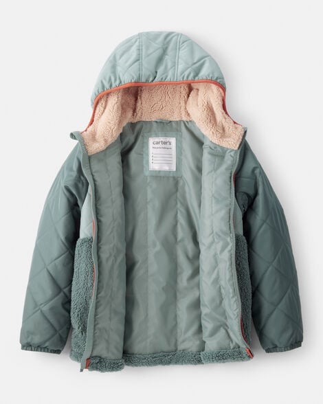 Boys Long-Sleeve Midweight Utility Jacket - Brown