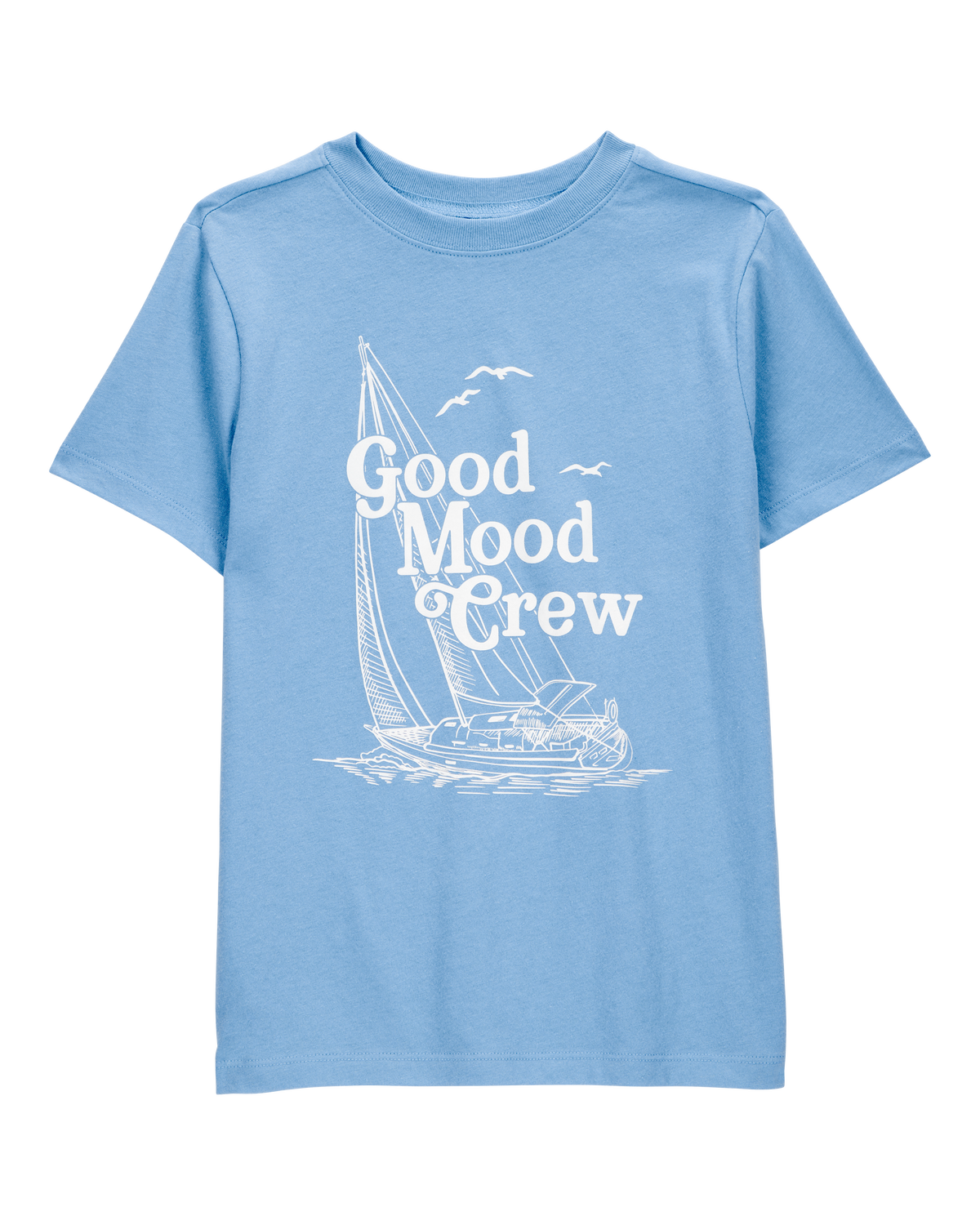 トップス goodness j.30000 kids tee shirt (NAVY) Kid Good Mood Crew Short-Sleeve Graphic Tee - Blue - OshKosh