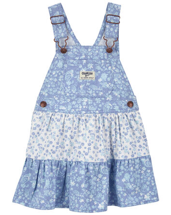 Toddler Floral Print Tiered Jumper Dress