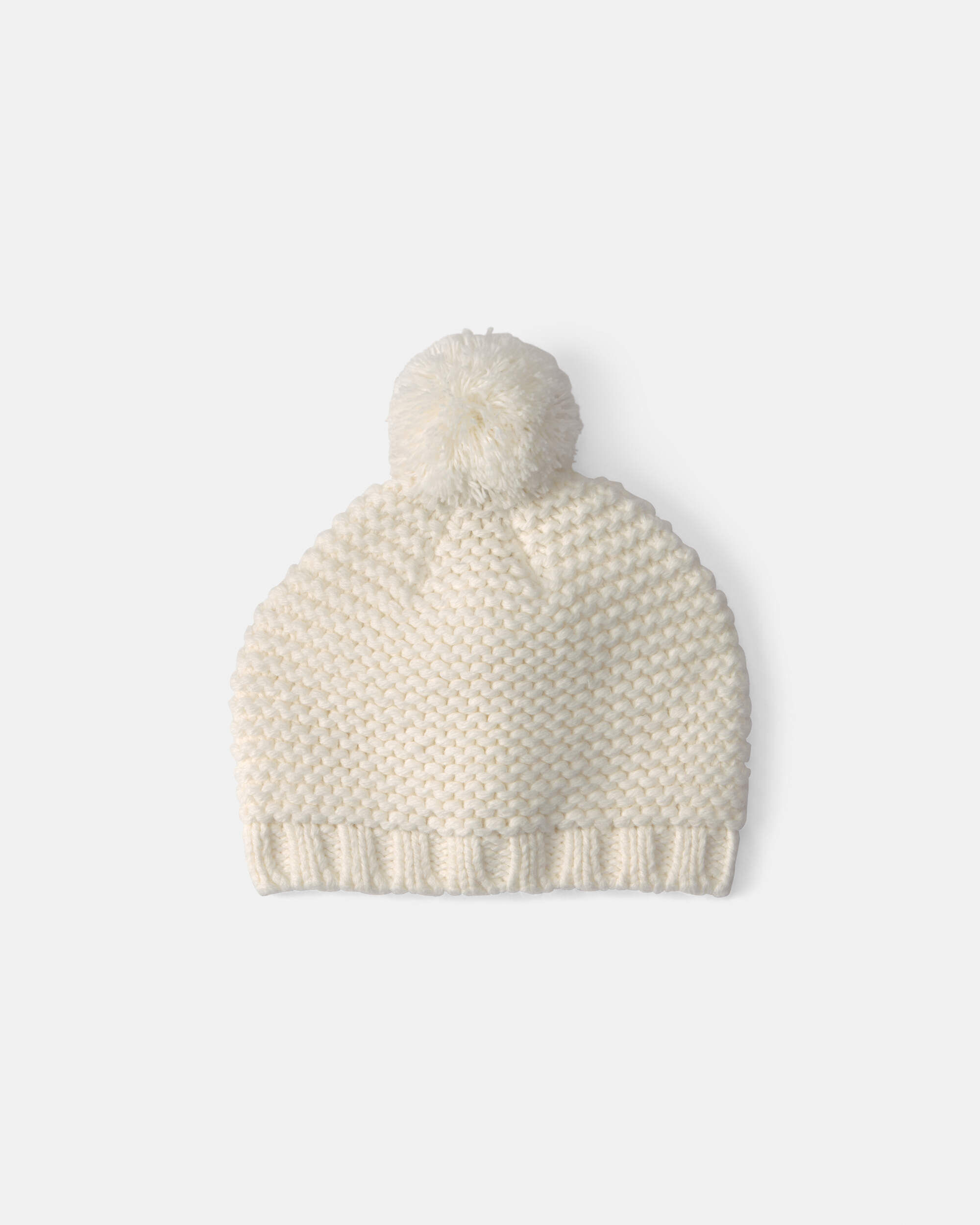 OshKosh Bgosh Baby Girl Pom Knit Beanie 0-9M White 22$