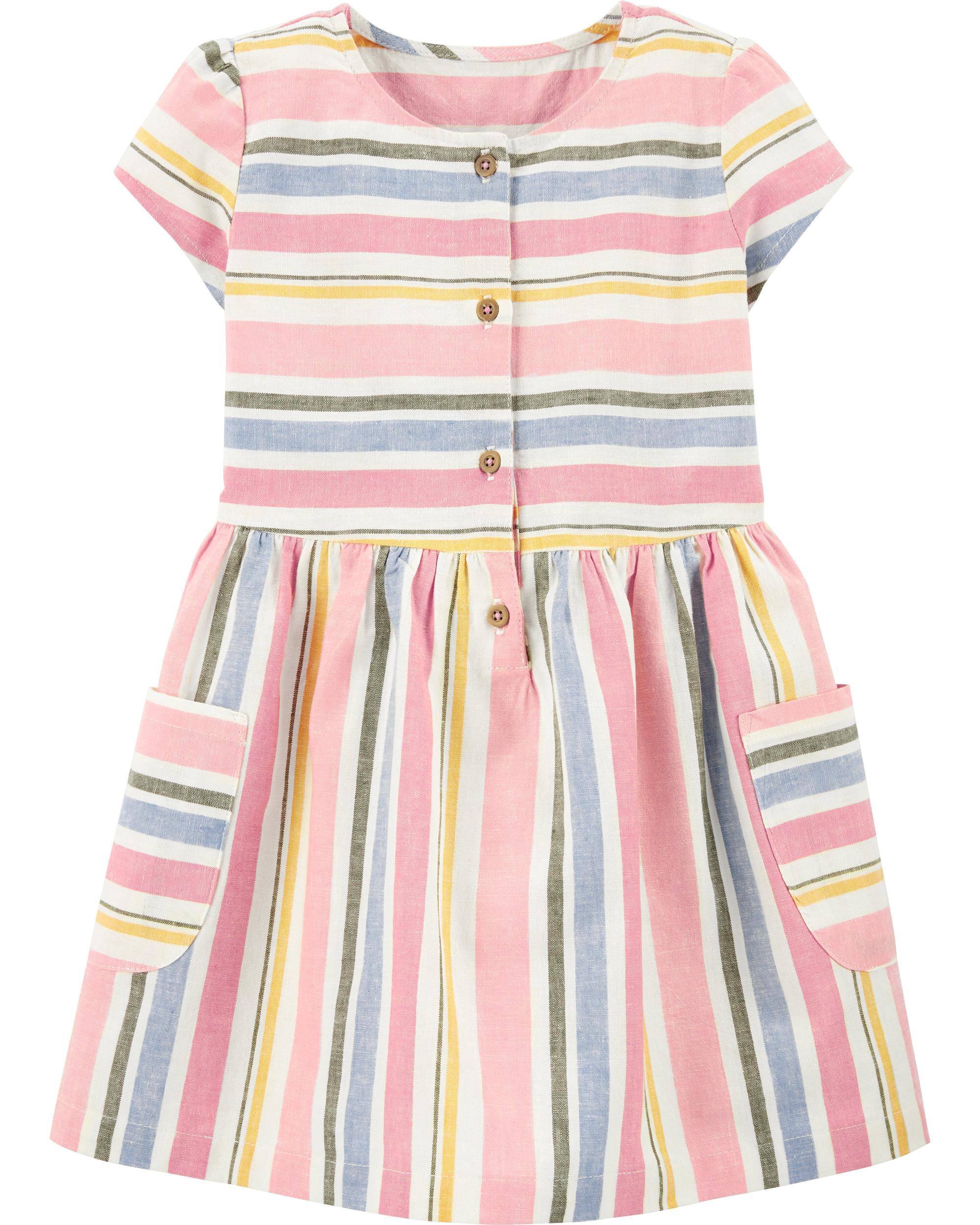 striped linen dress