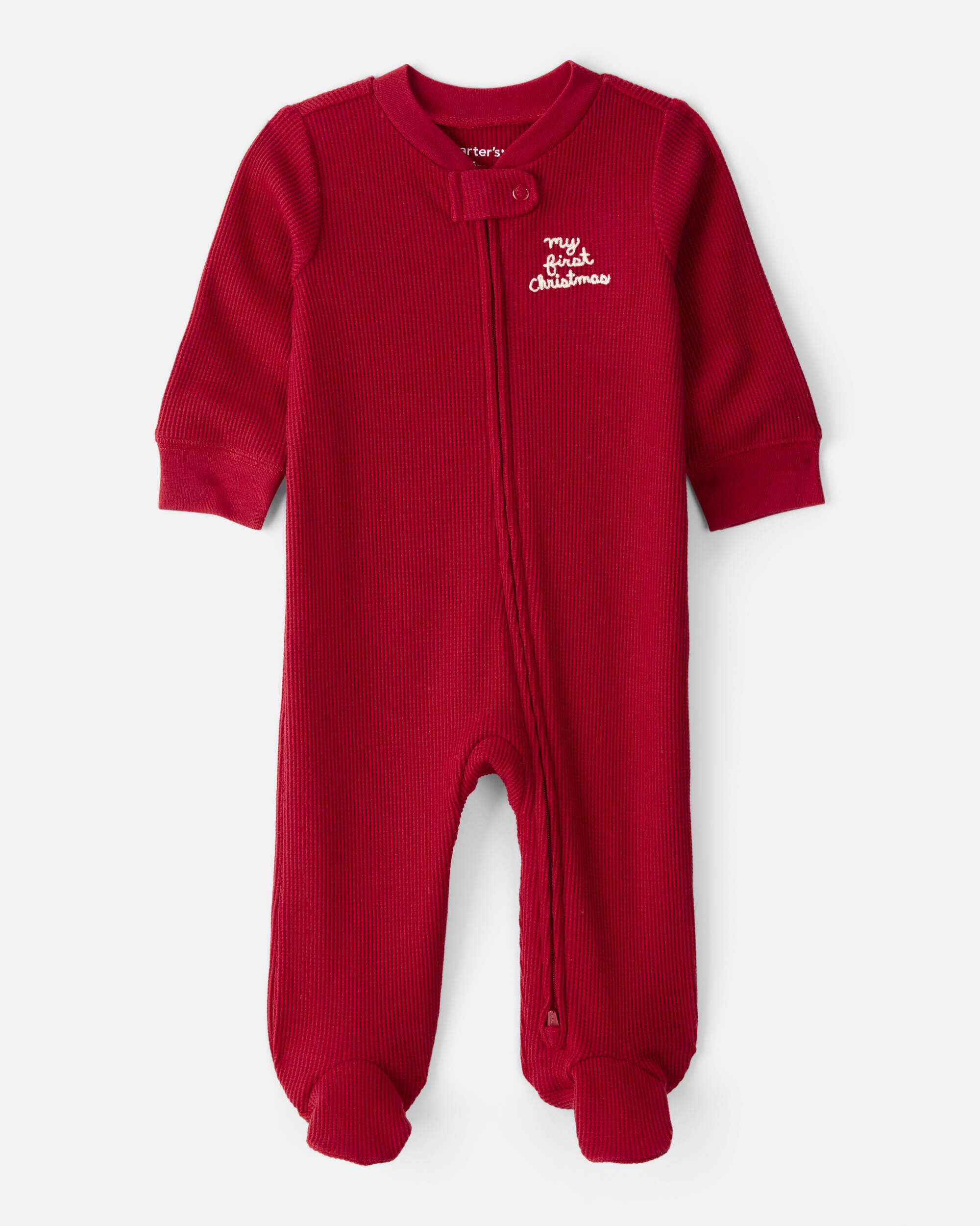 Baby Holiday Red PurelySoft Long-Sleeve Sleep & Play Pajamas