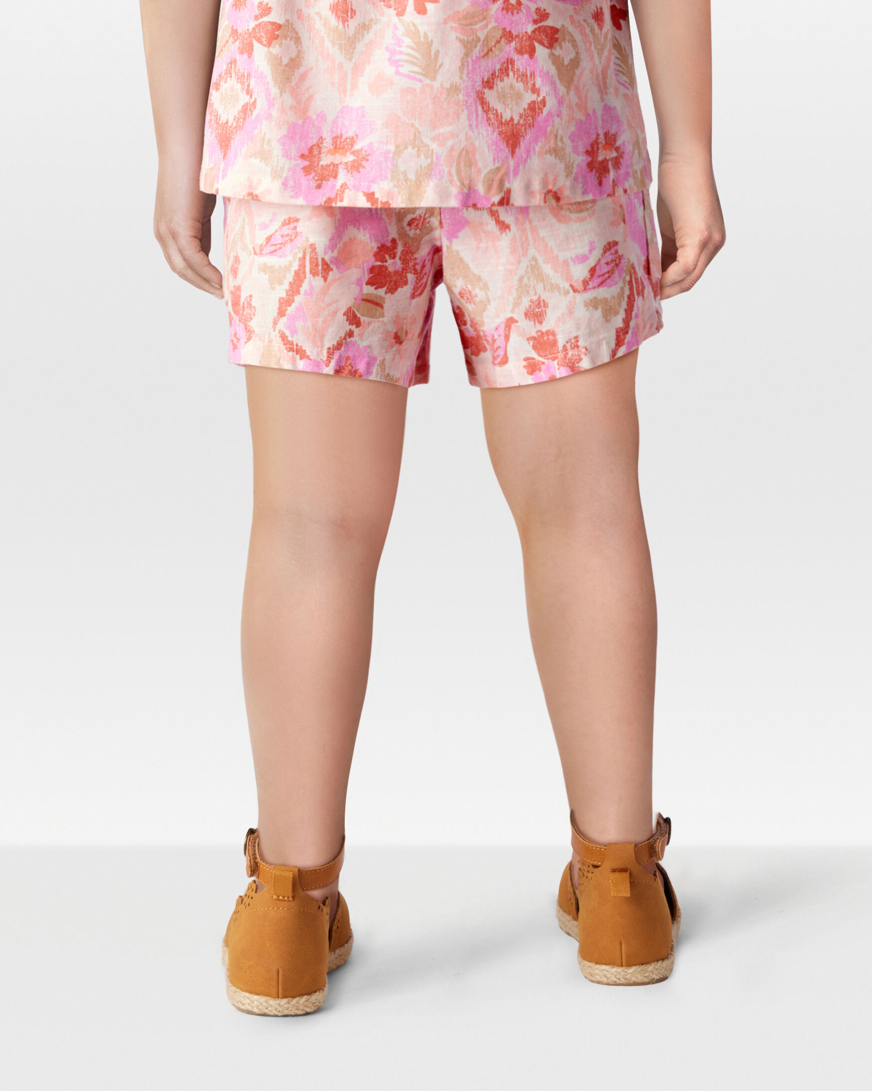 Toddler Floral Print Drawstring Shorts - Pink - OshKosh
