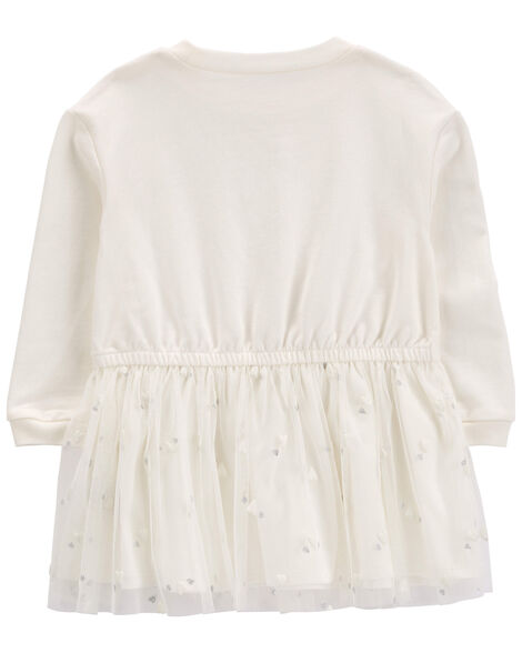 Product image 2 of Toddler Glitter Long-Sleeve Cotton Dress