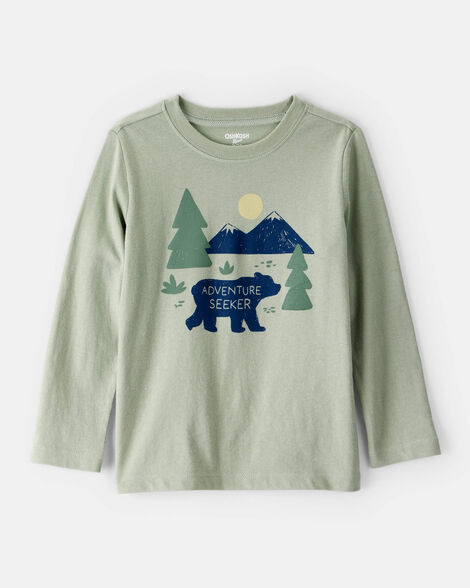 Toddler Boy Adventure Seeker Long-Sleeve Graphic Tee - Green