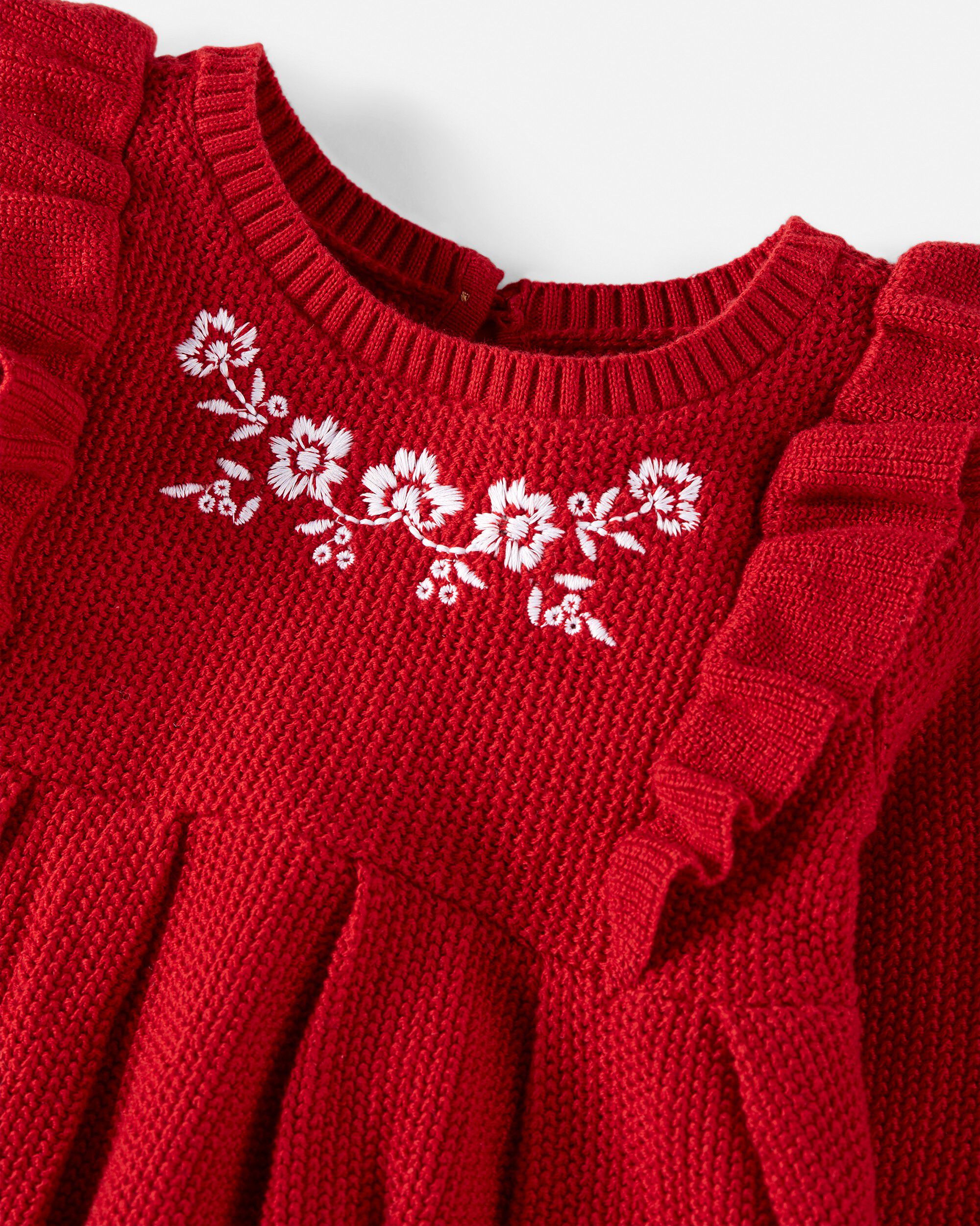 carters red sweater dress