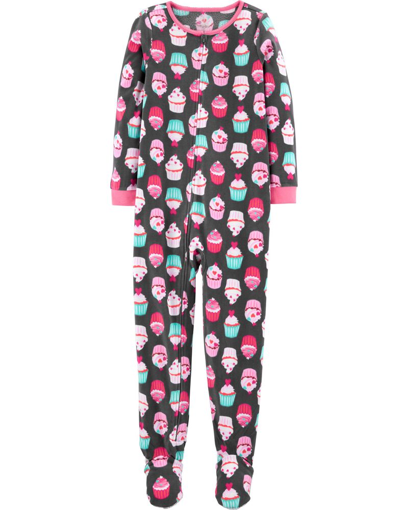 Carters Girls One Piece Footed Pajamas Blanket Sleeper Size 6 Cupcakes