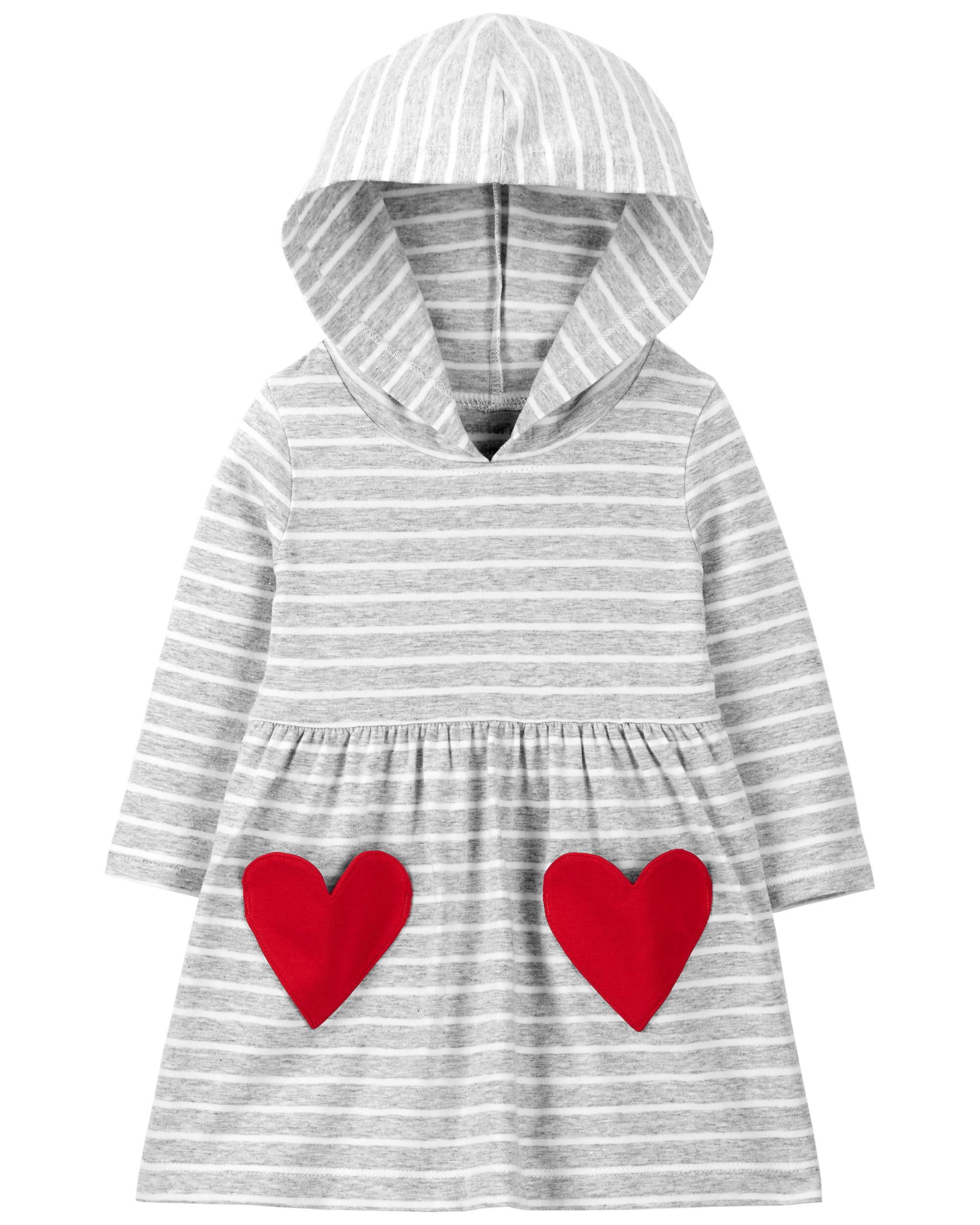 hooded jersey dress