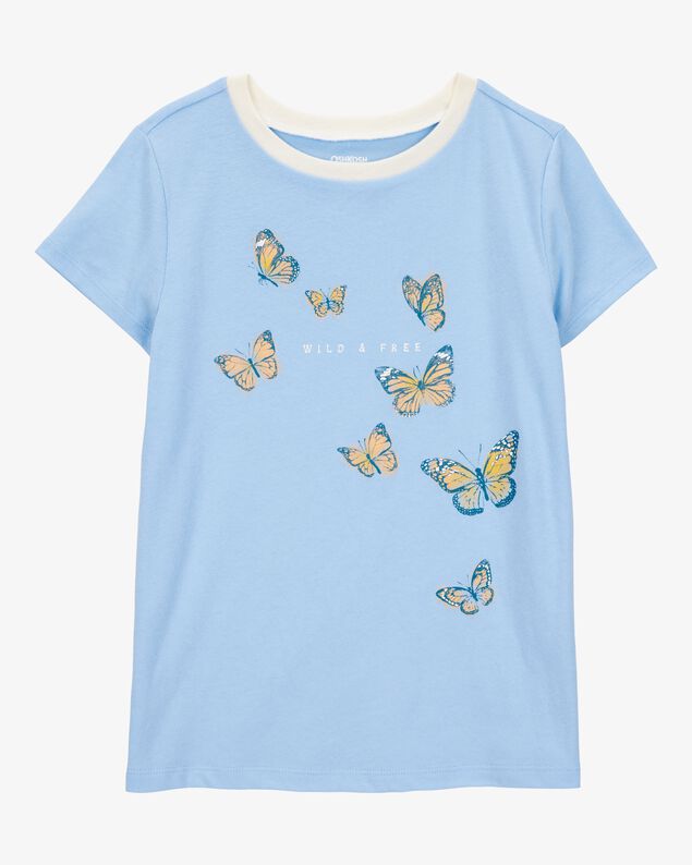Product image 1 of Kid Butterfly Short-Sleeve Graphic Tee - Blue