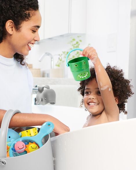 Product image 5 of Zoo Stack & Pour Buckets Baby Bath Toy