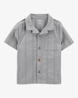 Product image 1 of Baby Seersucker Button-Down Shirt - Grey