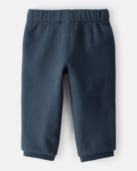 Baby Boy Stripe Fleece Pants - Blue