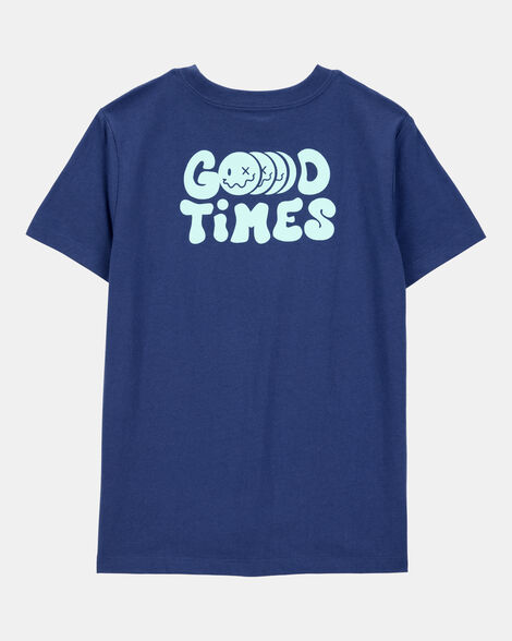 Product image 2 of Kid Smiley Face Short-Sleeve Graphic Tee - Navy