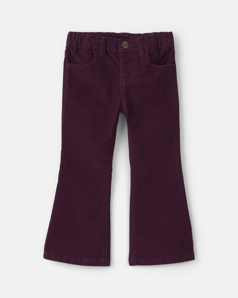 Toddler Girl Corduroy Pull-On Stretch Pants - Purple