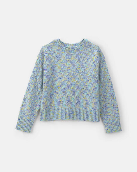 Girls Confetti Sweater - Blue