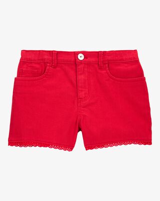 Product image 1 of Kid Iconic Eyelet Shorts - Red