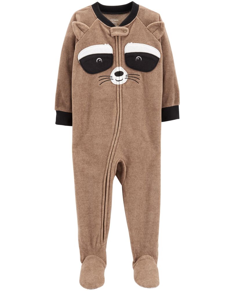 1 Piece Raccoon Fleece Pjs Carters Com