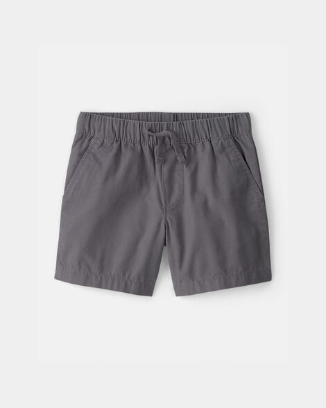 toddler boy canvas shorts - grey
