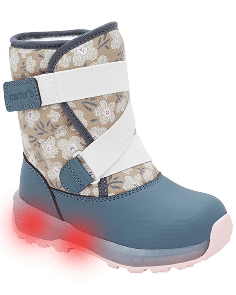 Purper lunch Snooze Multi Toddler Light-Up Snow Boots | carters.com